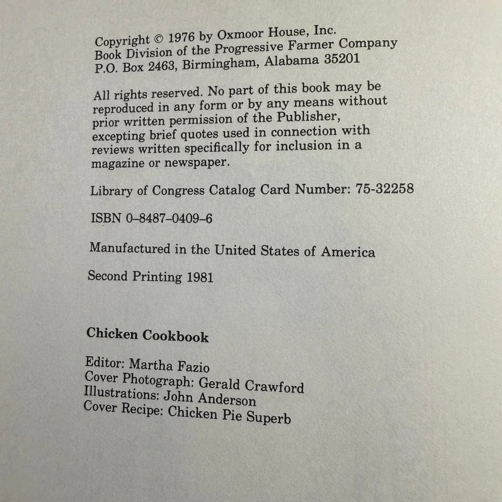 Southern Living Chicken Cookbook Vintage Recipes Casseroles‎ Entrees